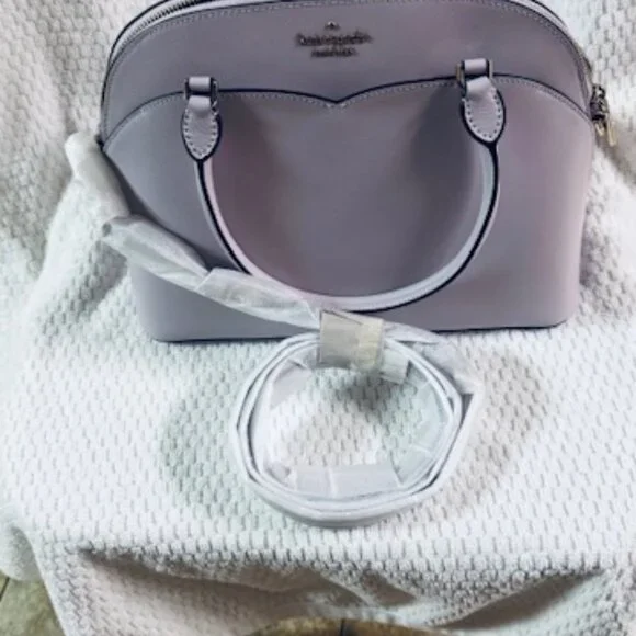 NWT Kate Spade Payton Medium Dome Satchel Lilac Moon Pebbled Leather - Picture 9 of 11